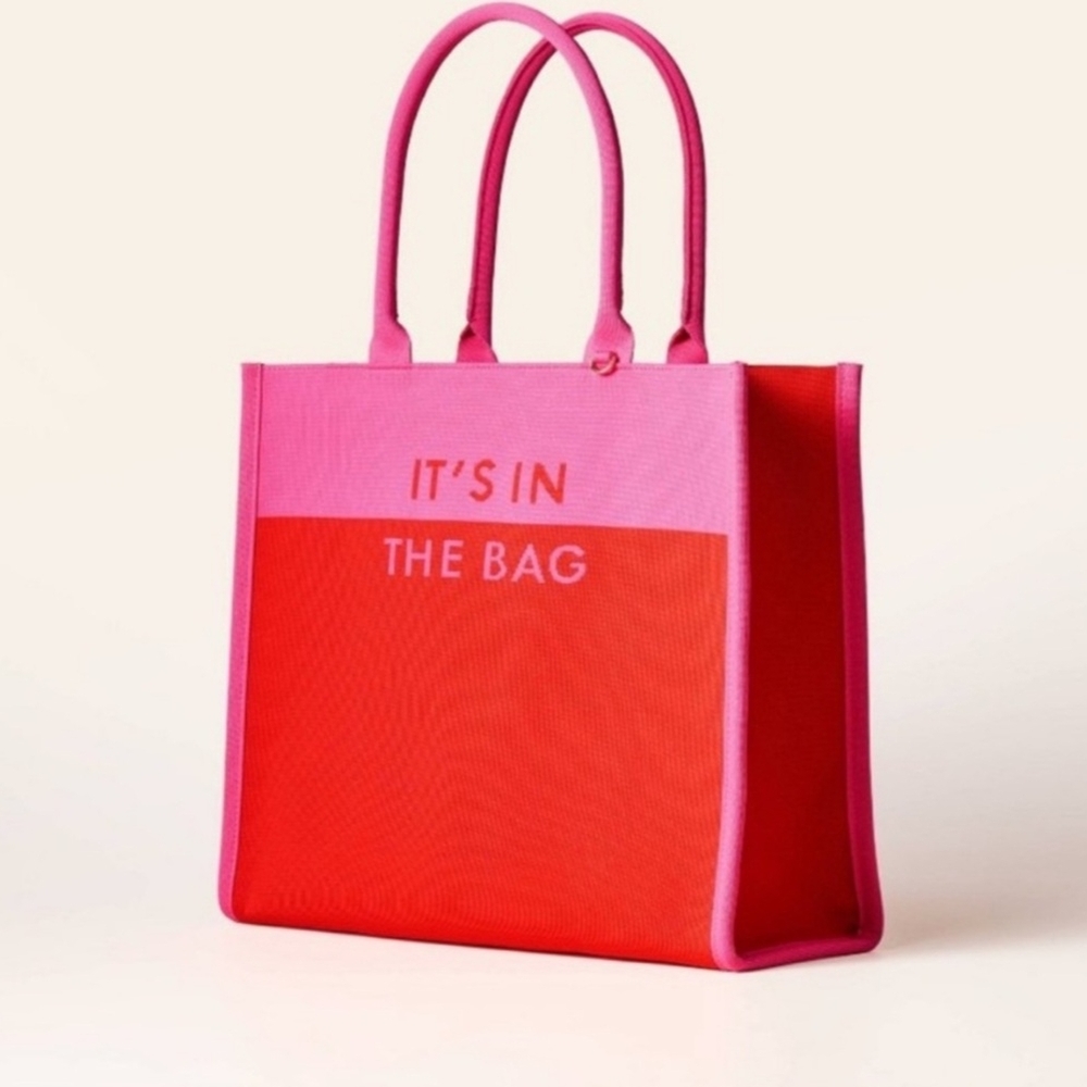 Kate Spade x Target Pink & Red Color-Block Tote NWT
